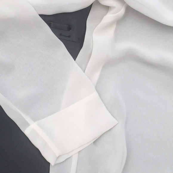 SHEER WHITE BLOUSE - Picture 3 of 4